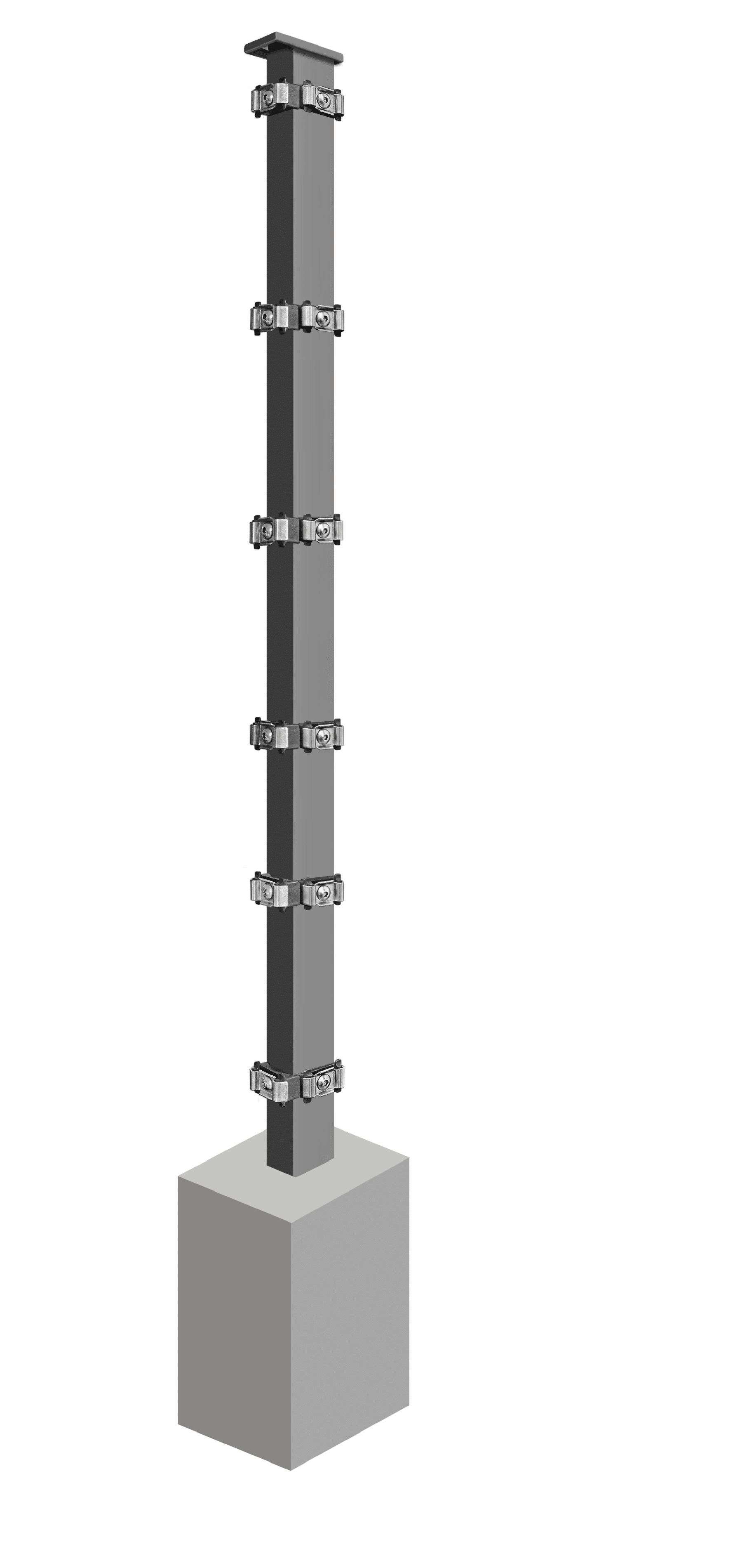 Eckpfosten Rechts System AC-Typ PSS, für Zaunhöhe 0.630 mm – Bild 2