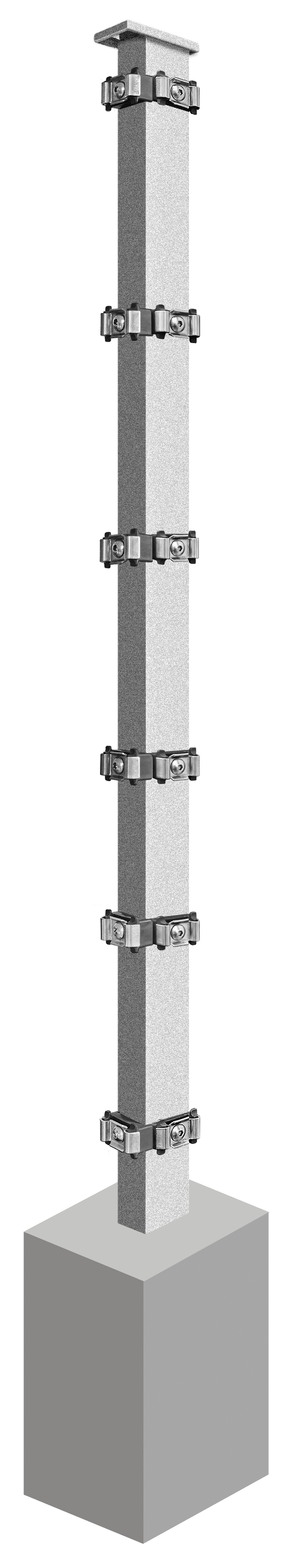 Eckpfosten Rechts System AC- Typ PLS, für Zaunhöhe 0.630 mm – Bild 4