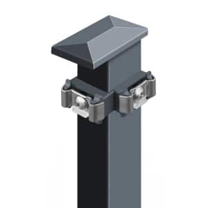 Eckpfosten Rechts System AC- Typ PLS, für Zaunhöhe 0.630 mm