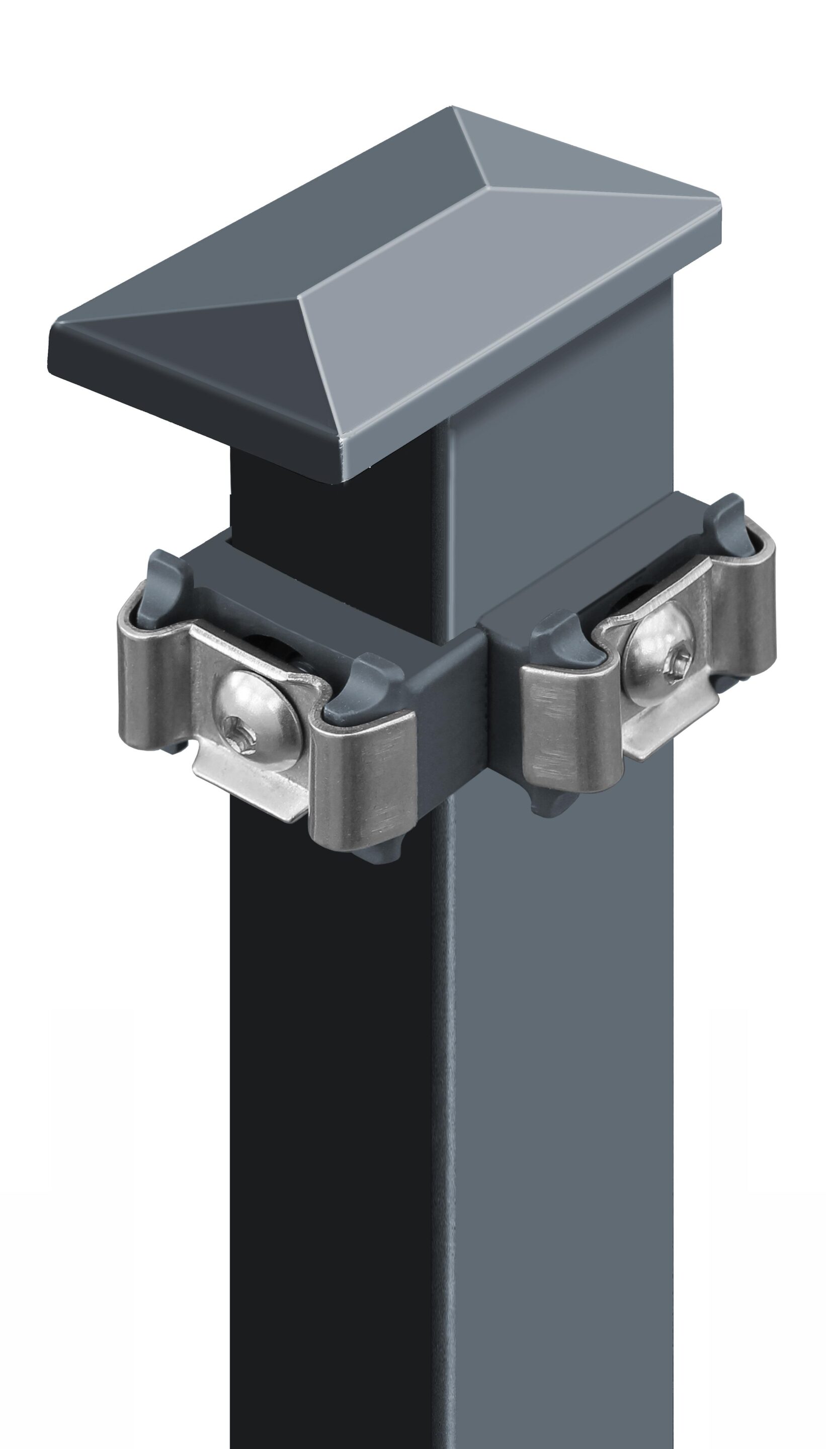 Eckpfosten Rechts System AC- Typ PLS, für Zaunhöhe 0.630 mm