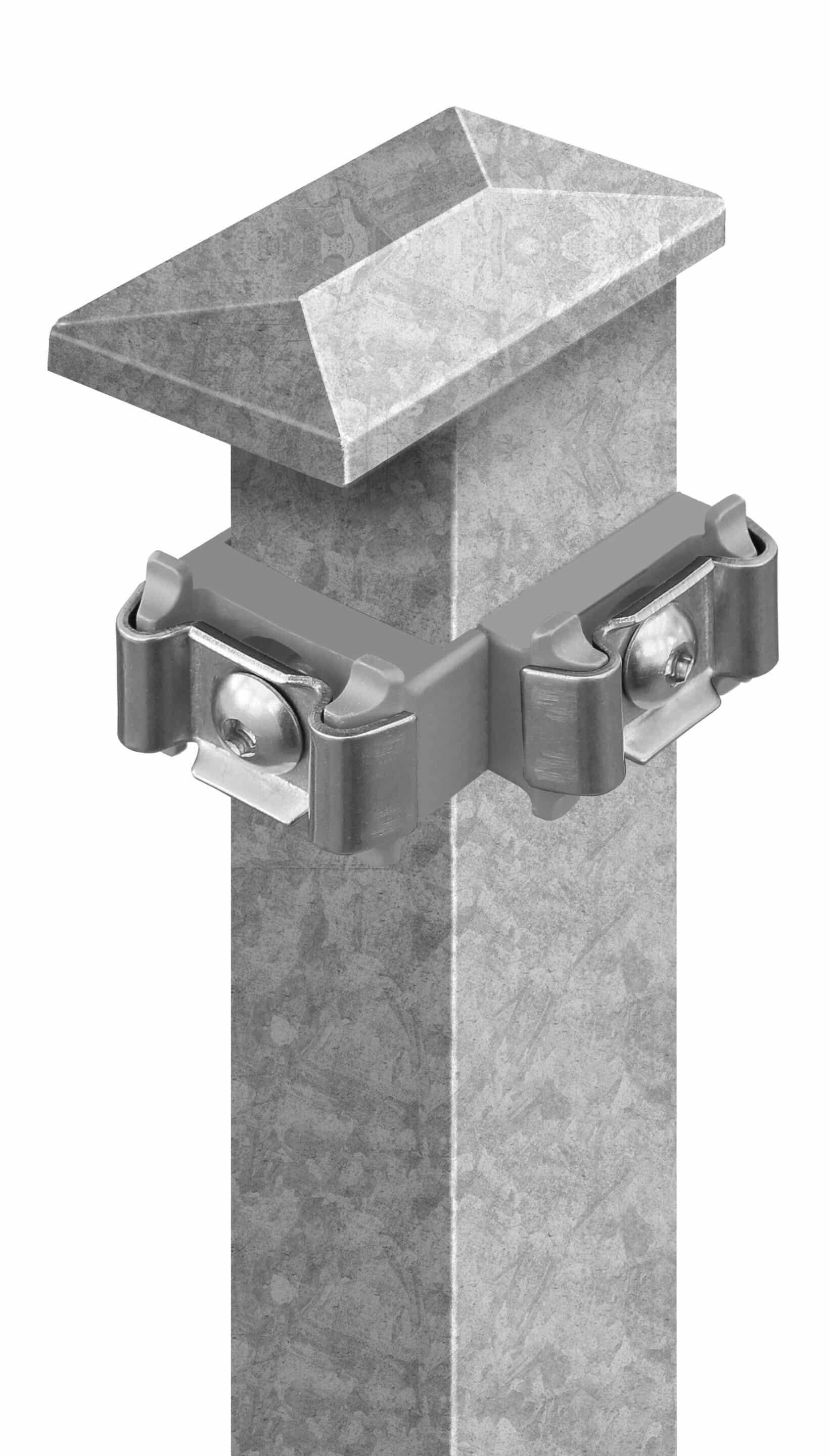 Eckpfosten Rechts System AC- Typ PLS, für Zaunhöhe 0.630 mm – Bild 3