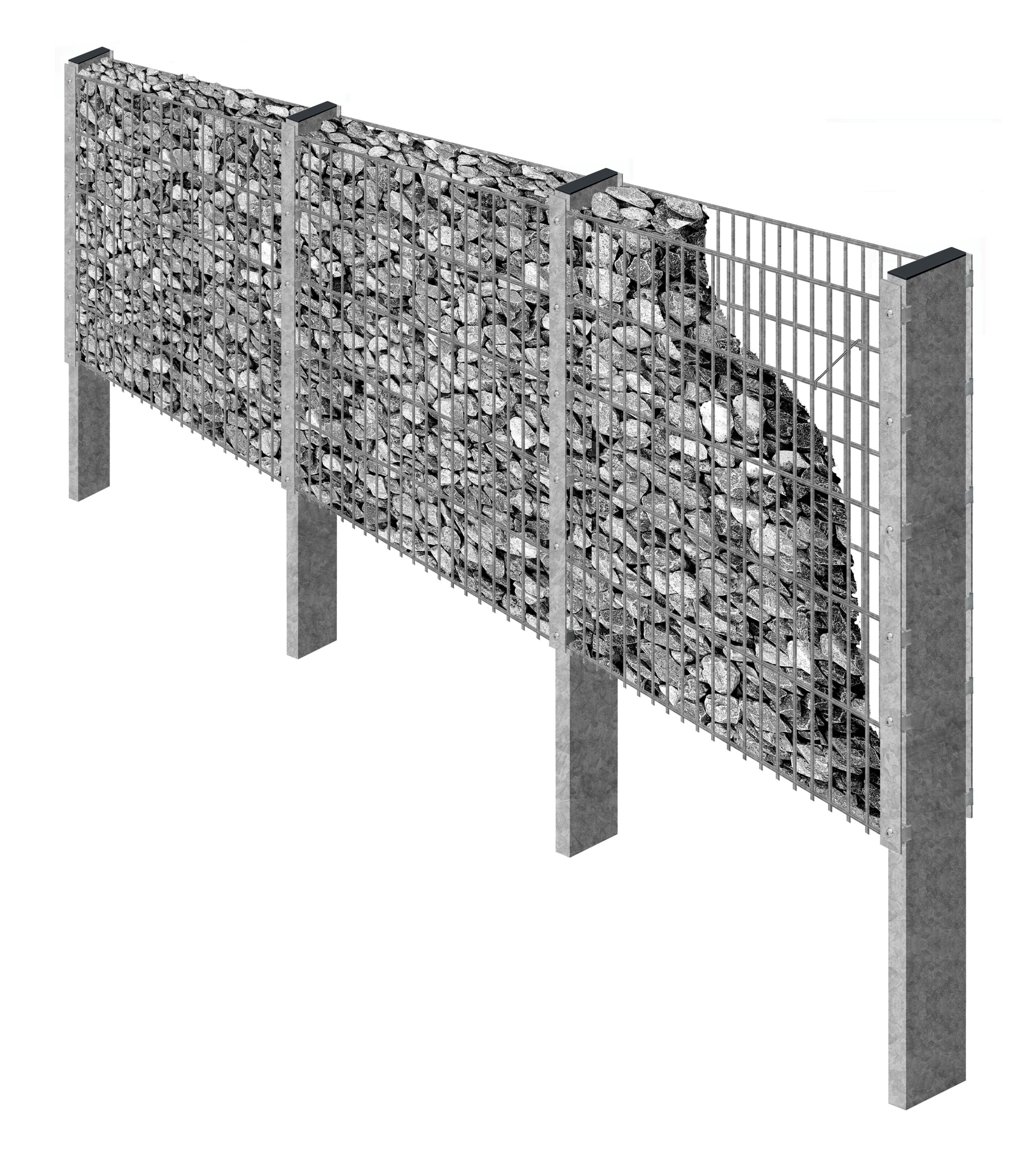 Gabionenpfosten Höhe 0.630 mm, Typ EPS 120 – Bild 4
