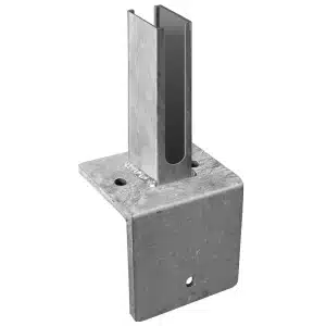 Winkelplatte 100x120x120x6 mm, für Pfosten 60/40