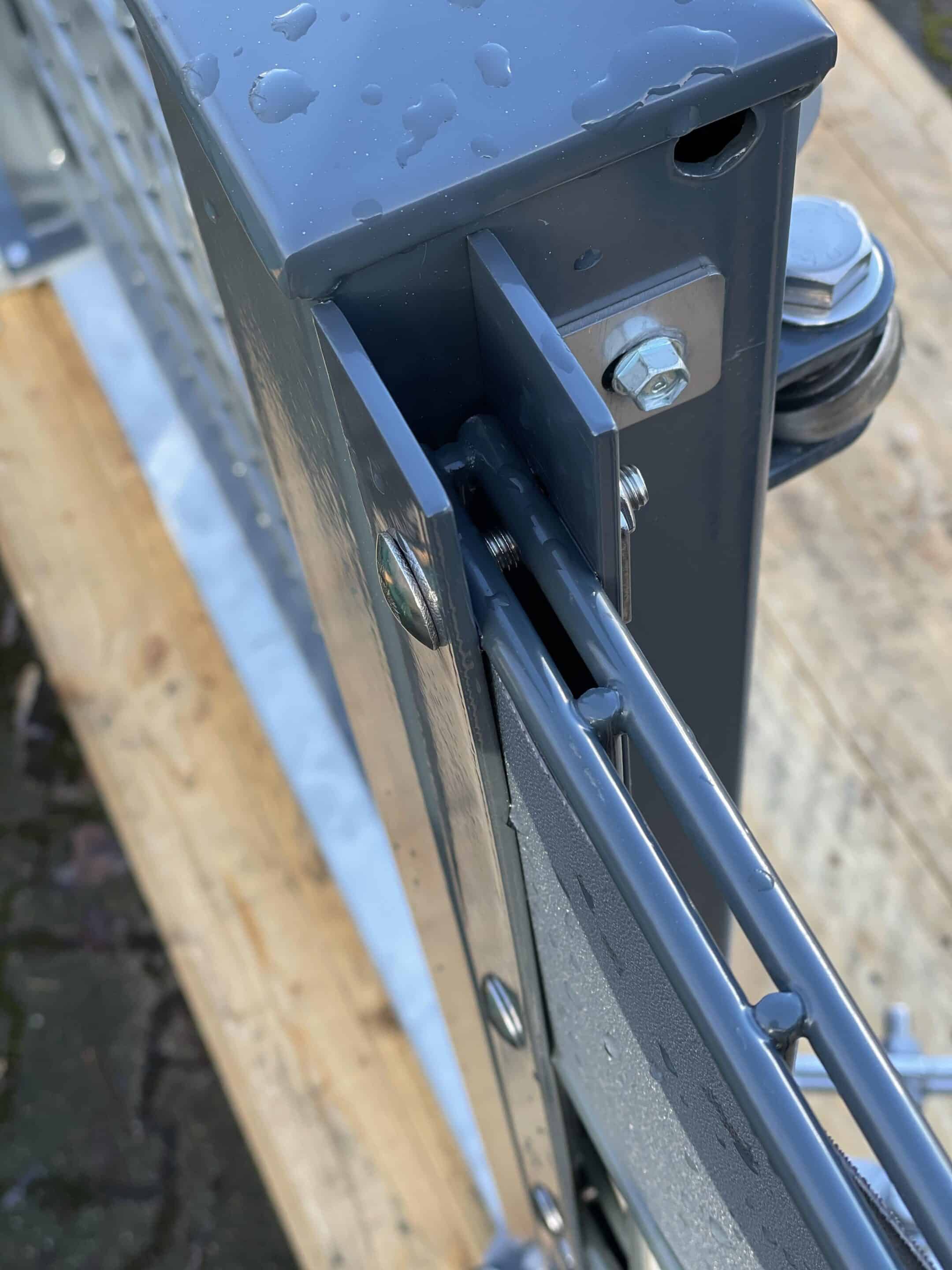 Zaunanschluss System AC Typ ZAS4, Höhe 830 mm, RAL 7016 – Bild 5
